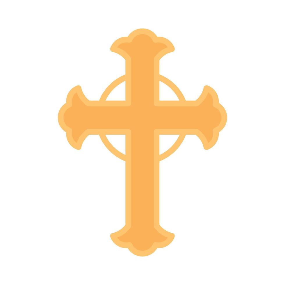 A cross icon in a flat style vector