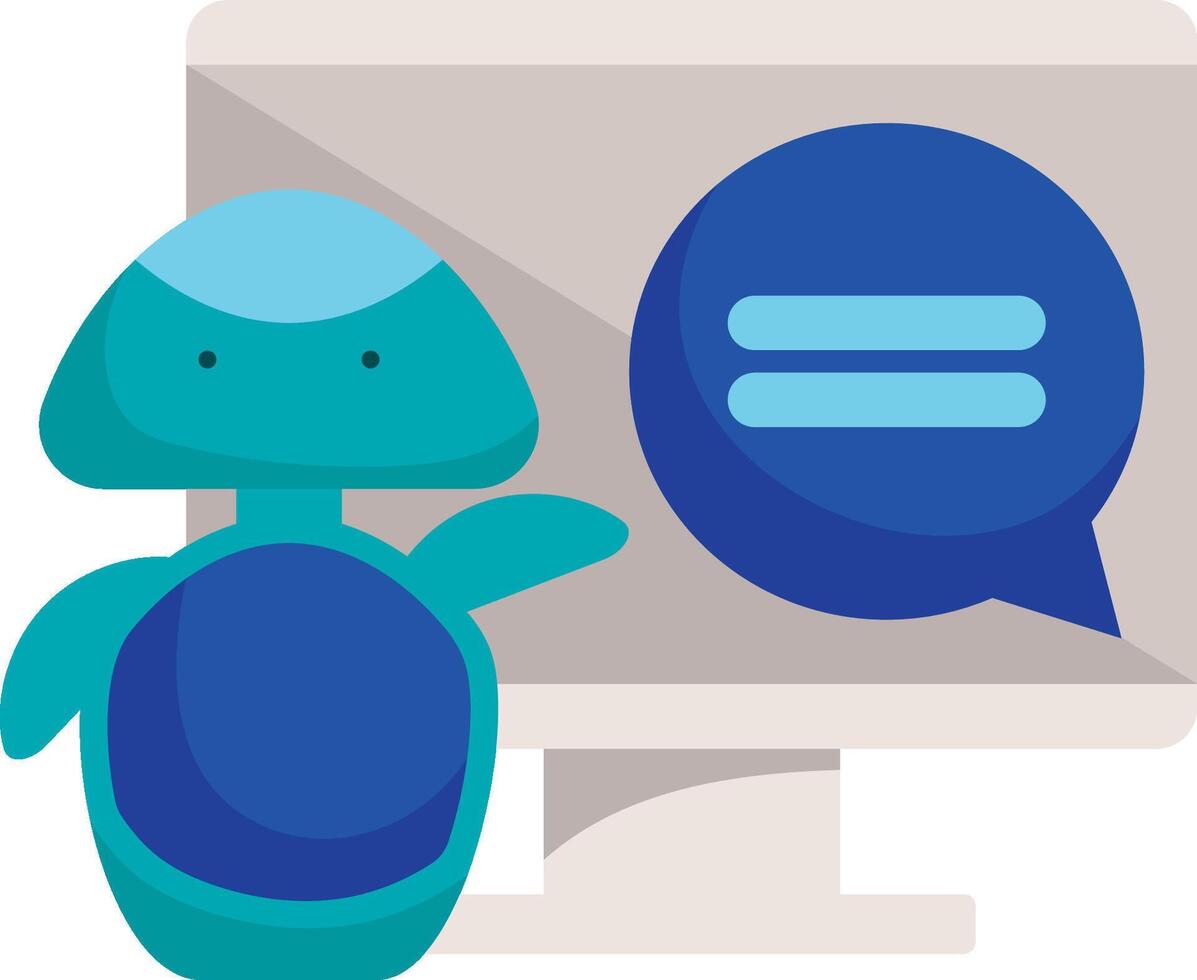 Chatbot with a chat bubble vector