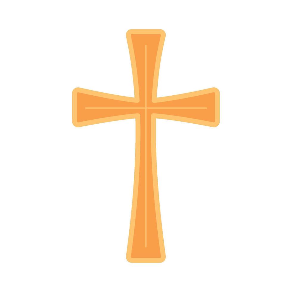 A cross icon in a flat style vector