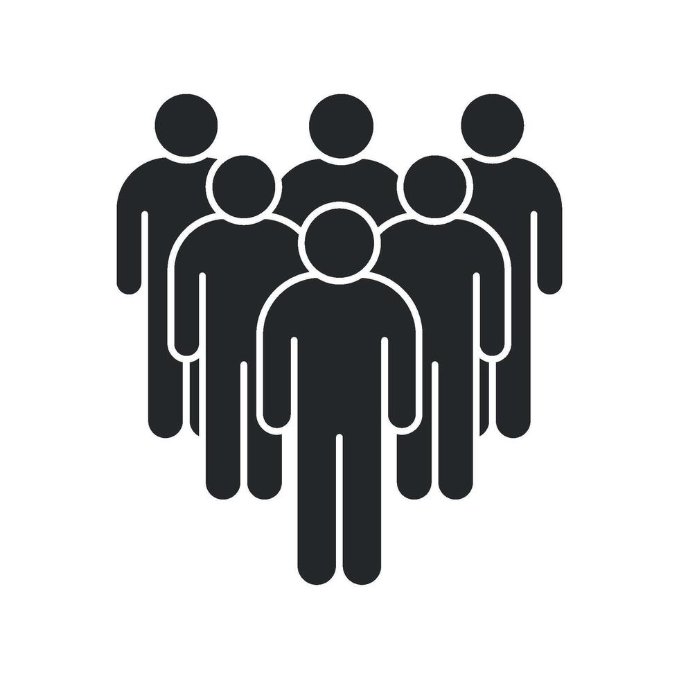A group of people standing in a circle vector