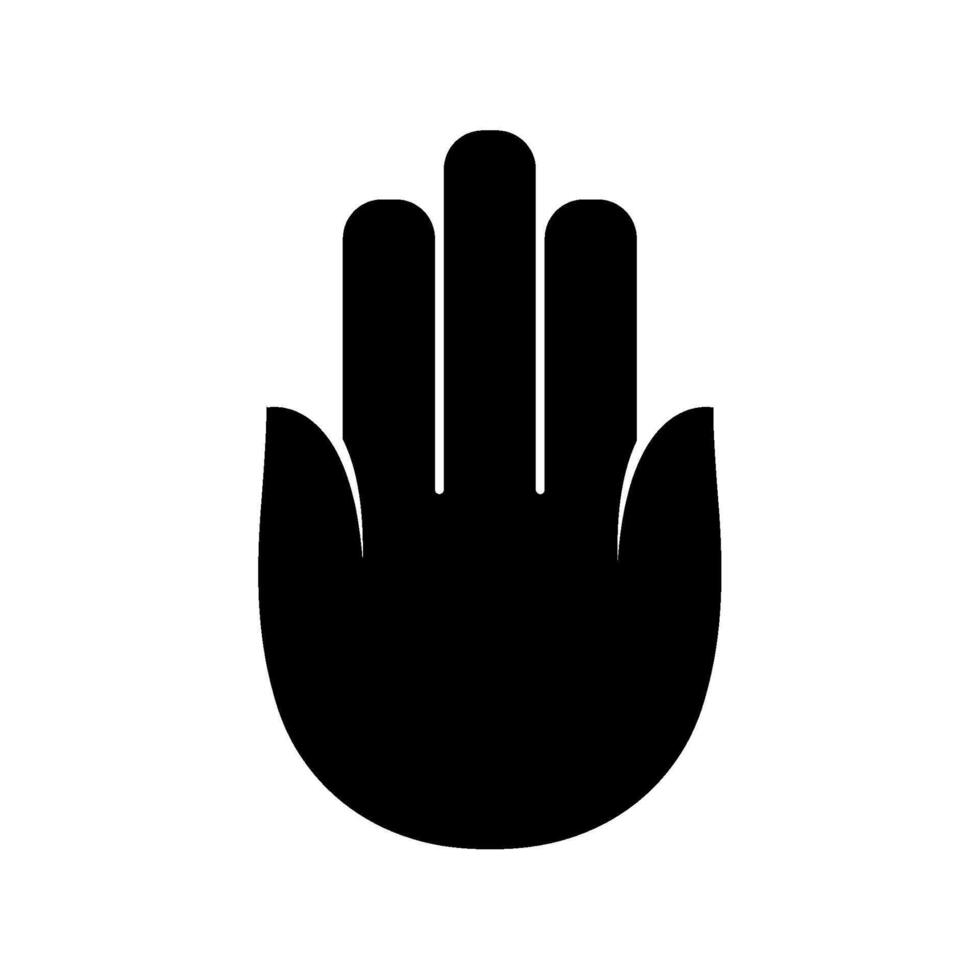 A black hand with a hand gesture on it vector