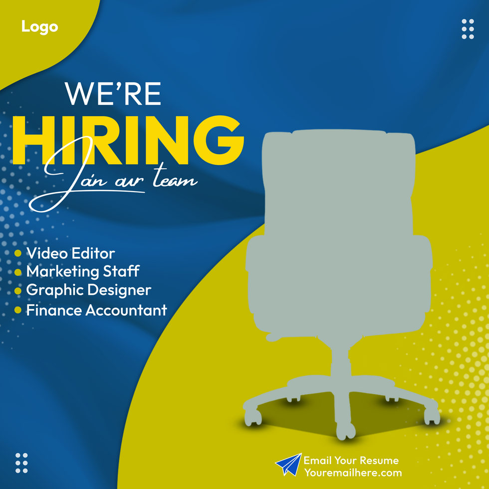 we are hiring post template for join our dynamic team psd