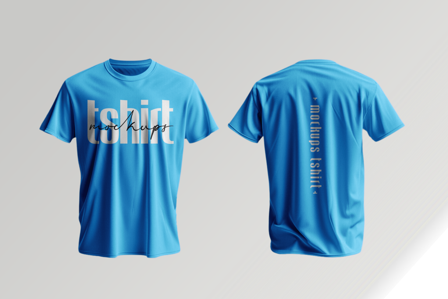 Blue tshirt mockup psd