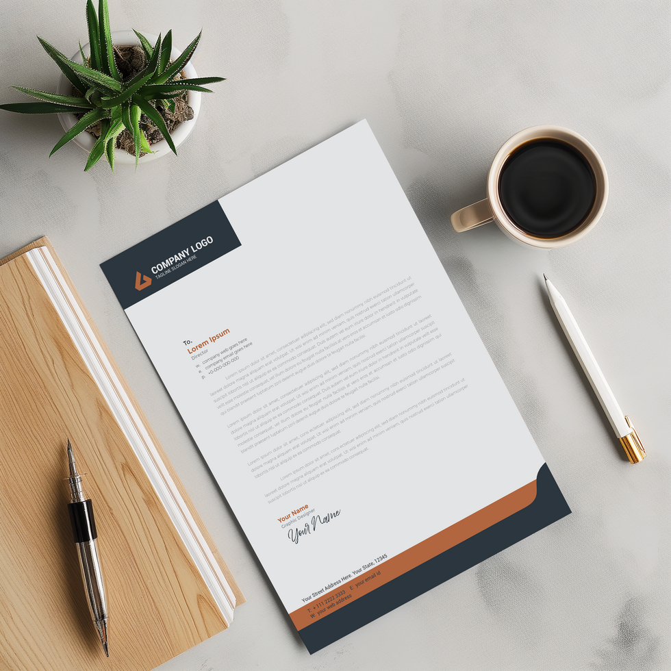 Professional Letterhead and Paper Mockup Showcase psd