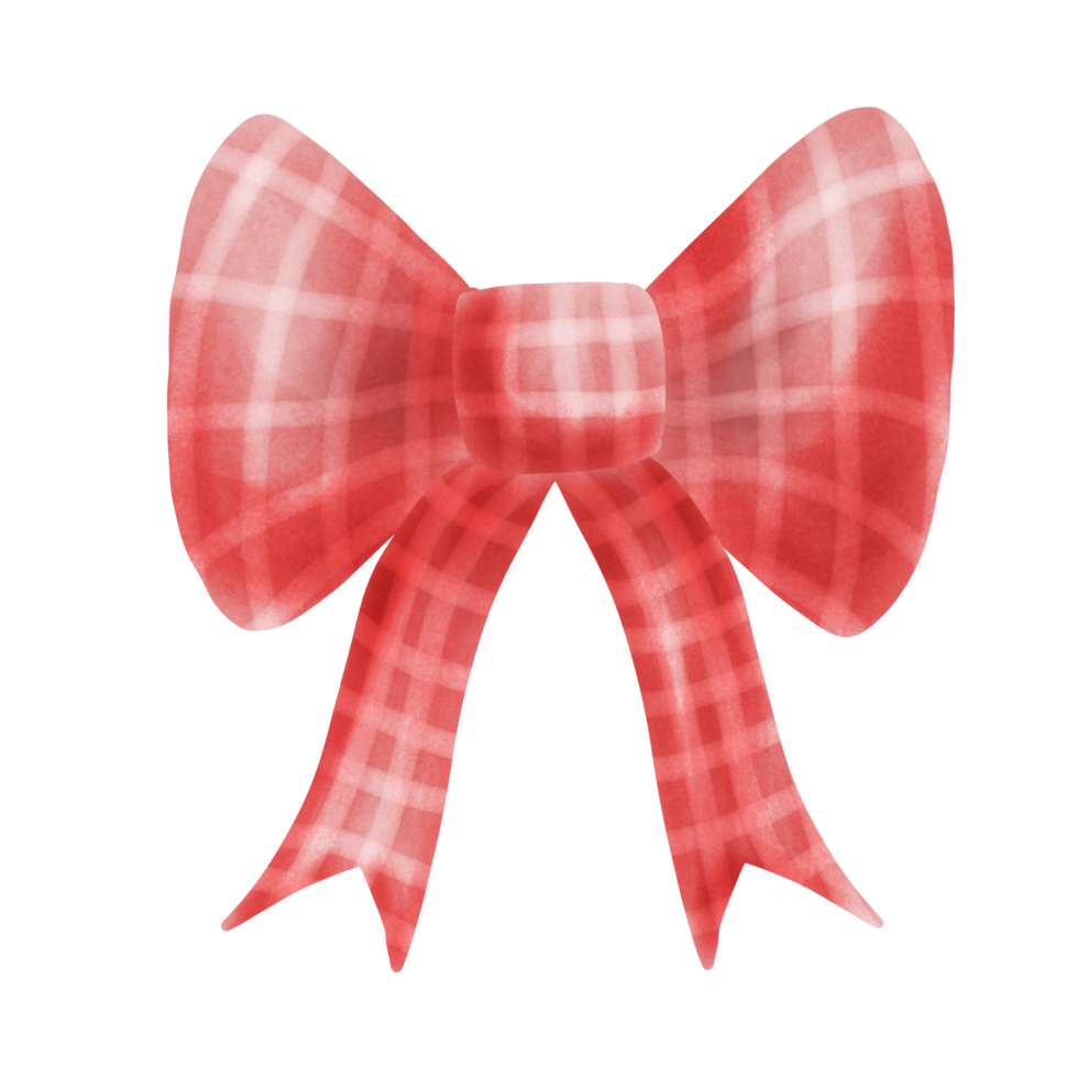 Red Bow Stripe Christmas Illustration png