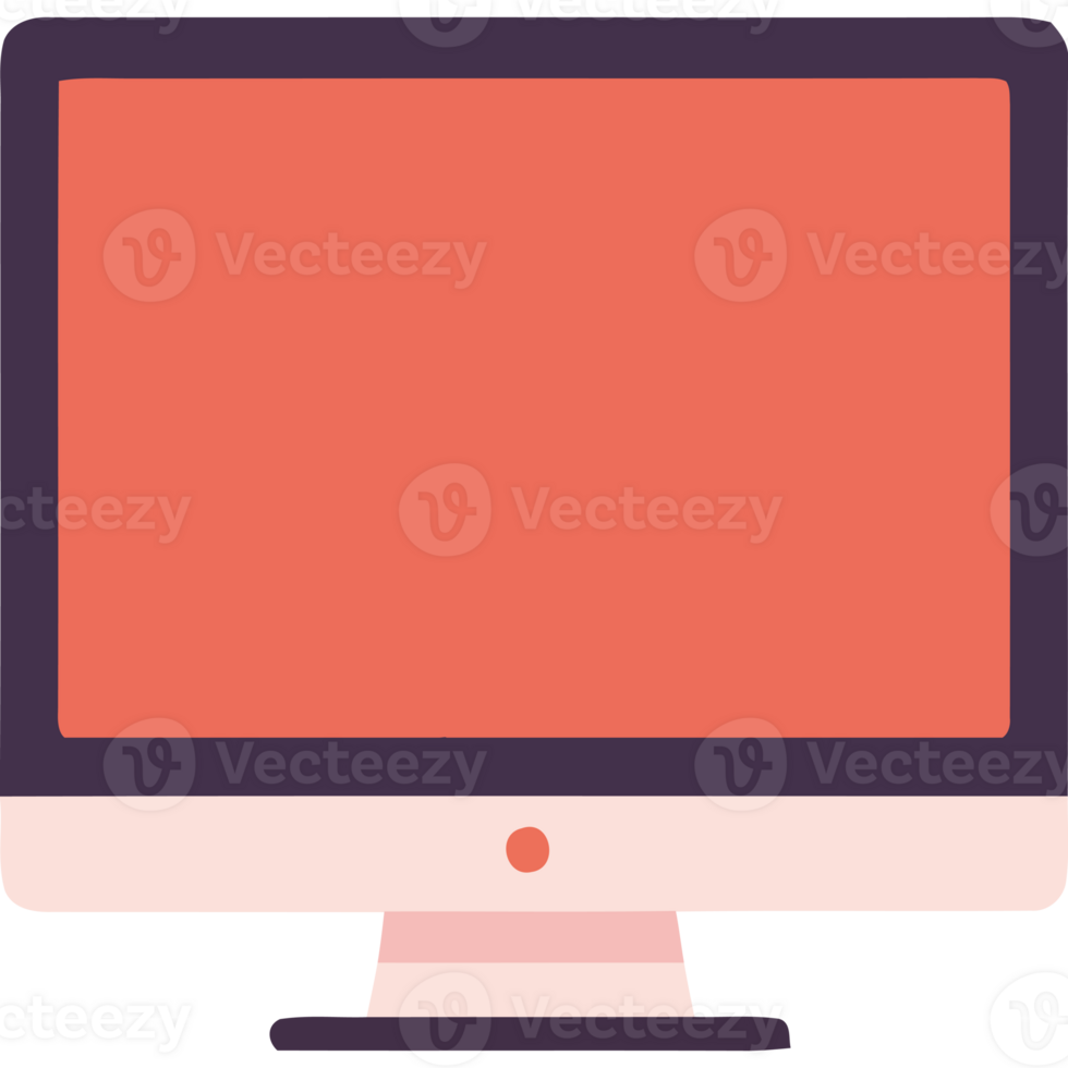 A computer monitor with a red screen png
