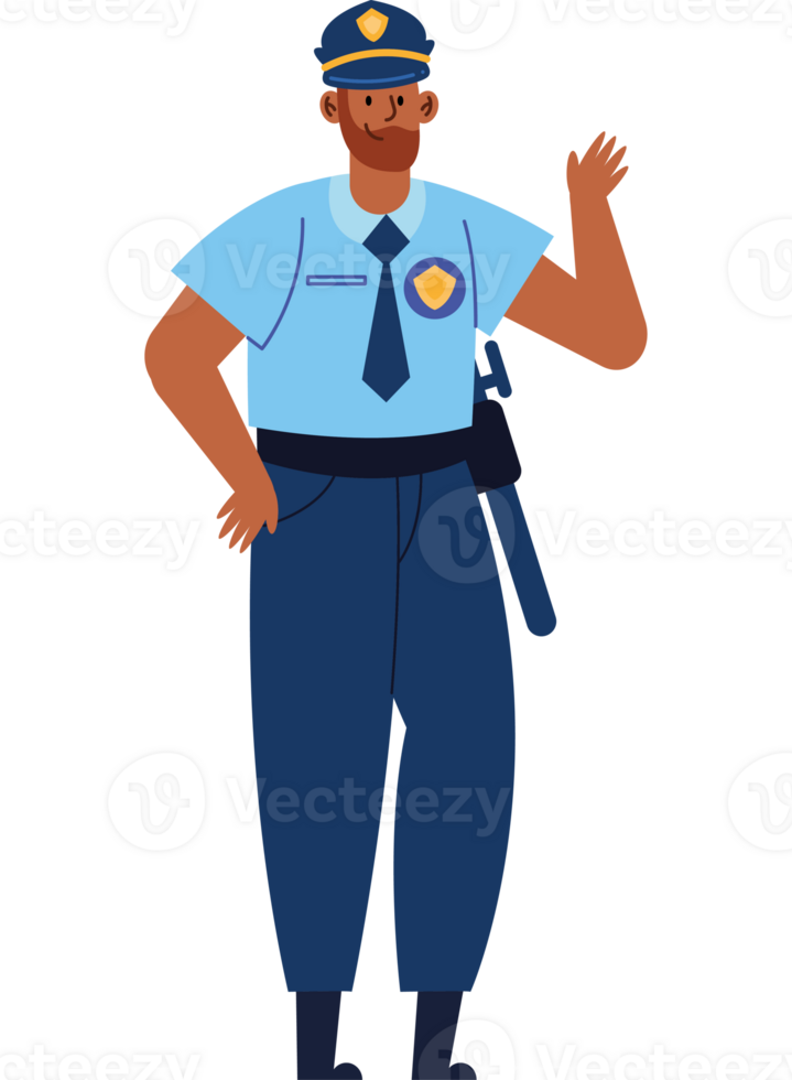 An illustration of a police officer png