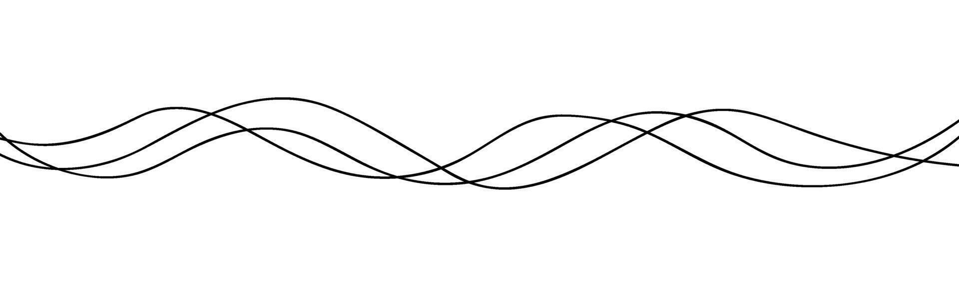 Bg with thin wavy abstract line. Curve wave seamless template. Linear wavy graphic background . illustration vector