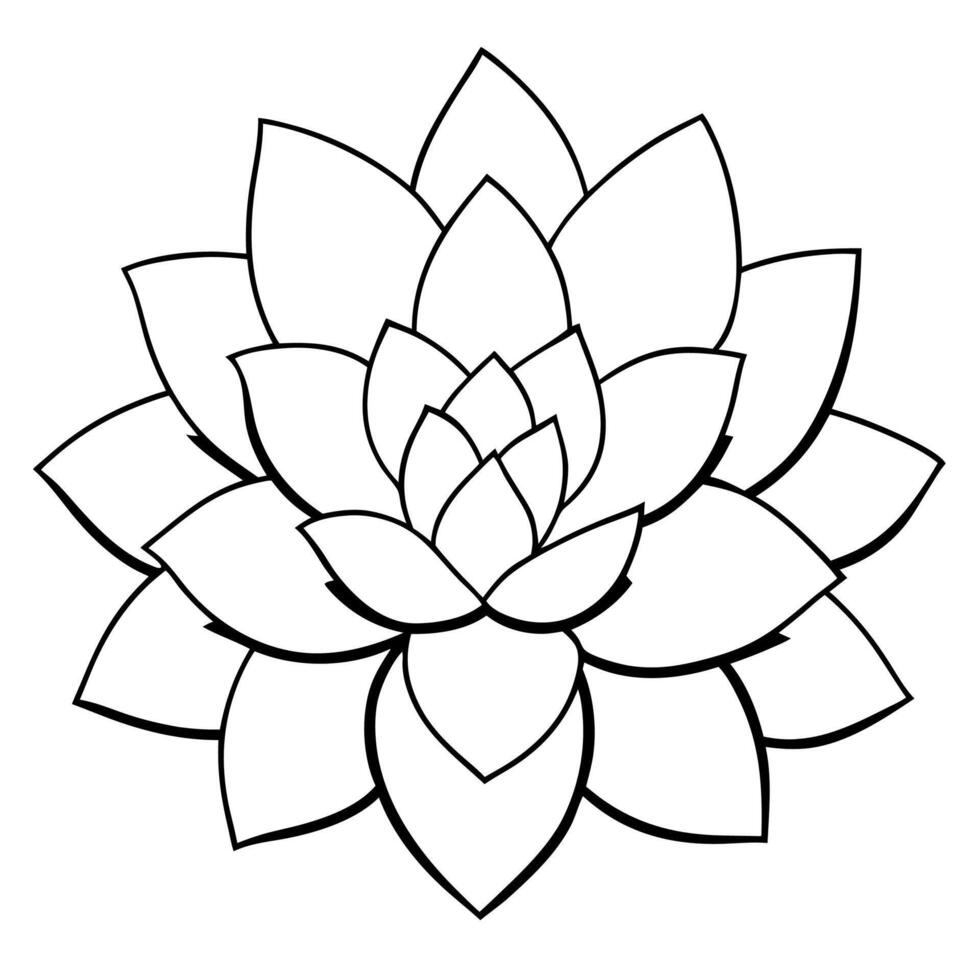 Echeveria Blue Sky Silhouette Design vector