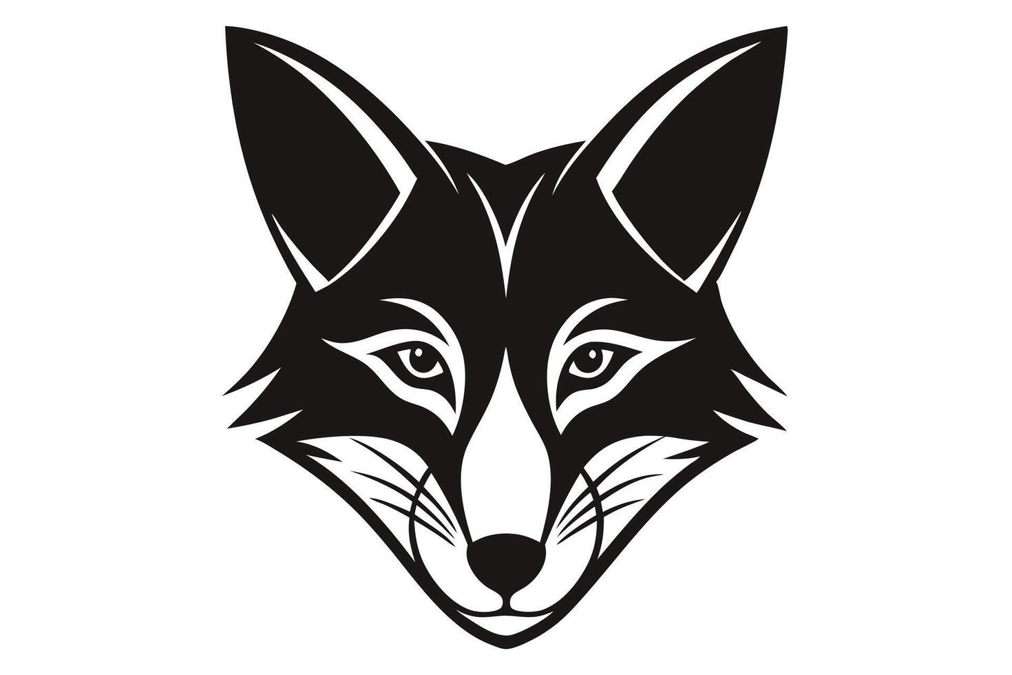 Fox Head Background Illustration vector