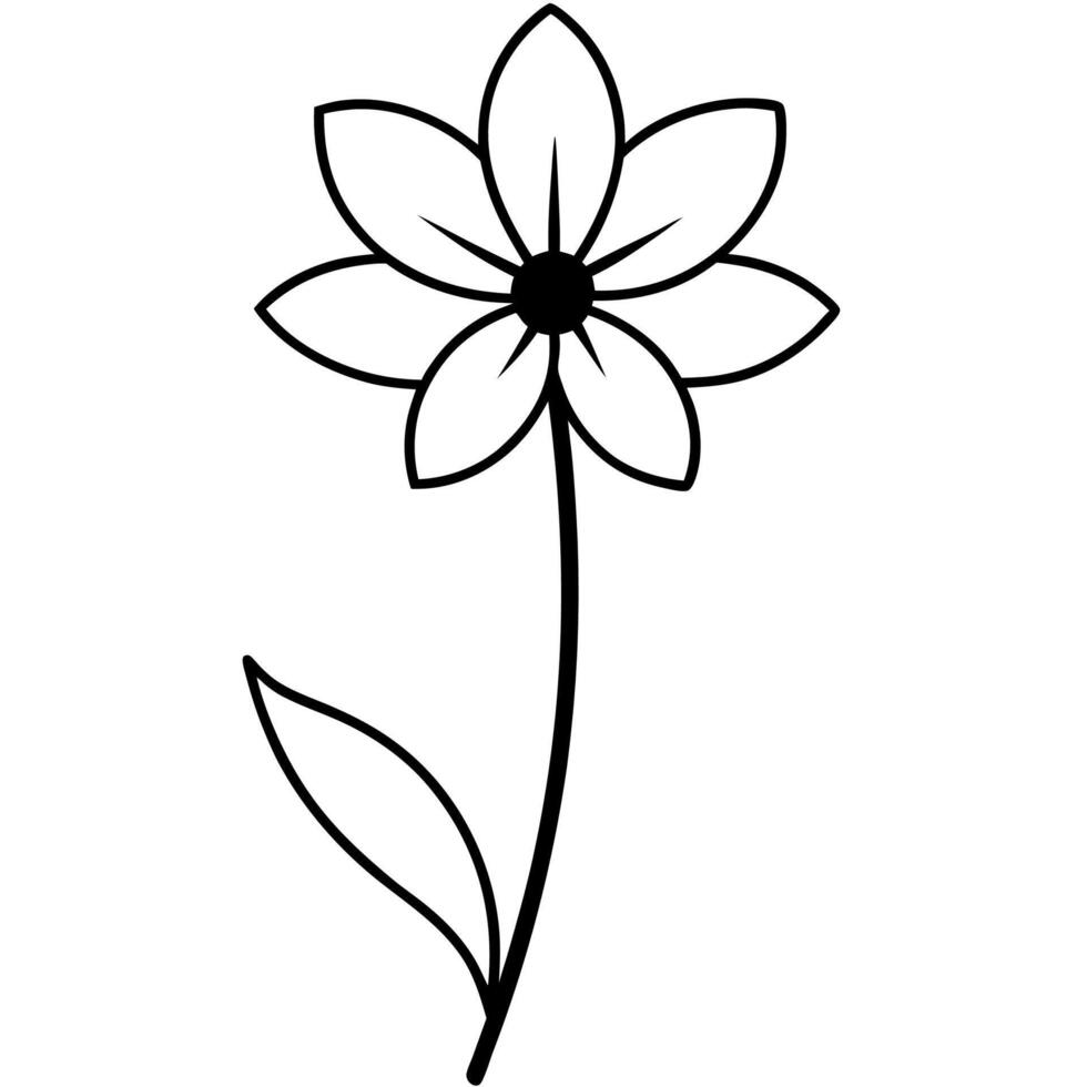Rare Black Wildflower Illustration vector