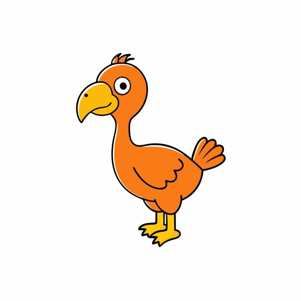 Cute Hand-Drawn Dodo Illustration vector