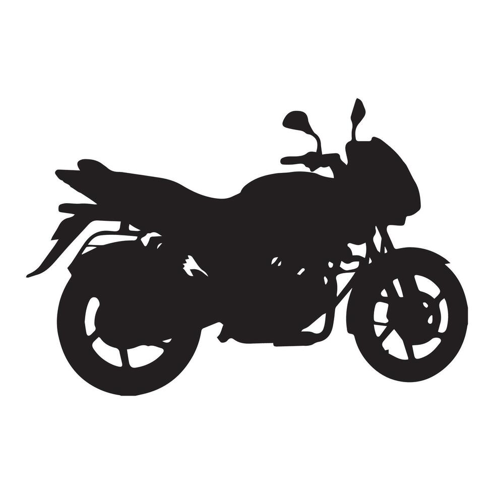 Motorcycle Silhouette Illustration Side View vector