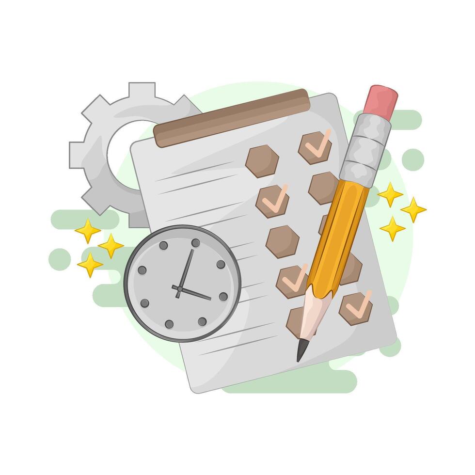 Task Status Checked and Confirmed vector