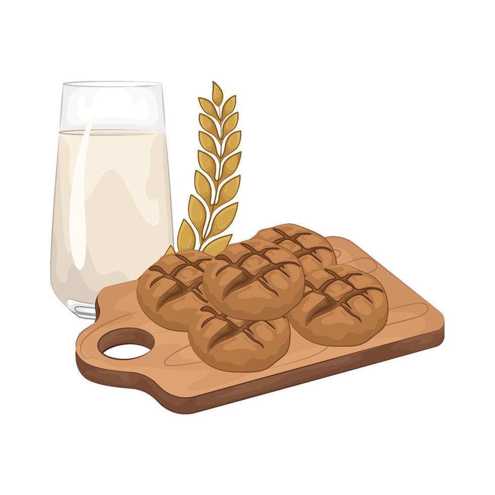 Bread Next to Milk vector