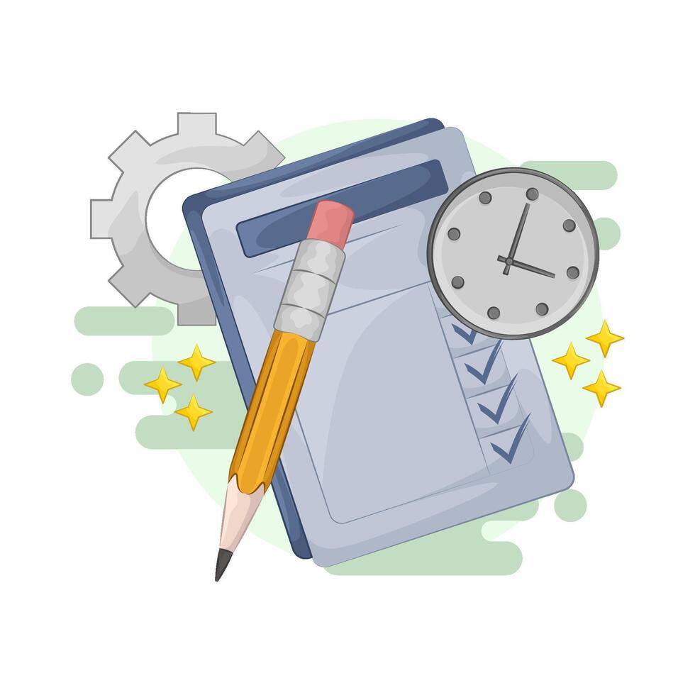 Task List Updated with Checkmark vector