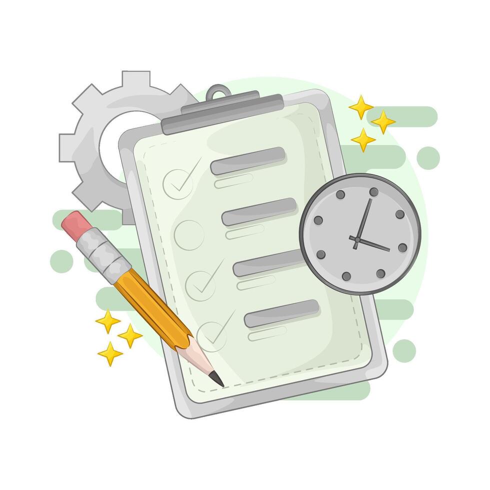 Task Checked Off with Pen vector