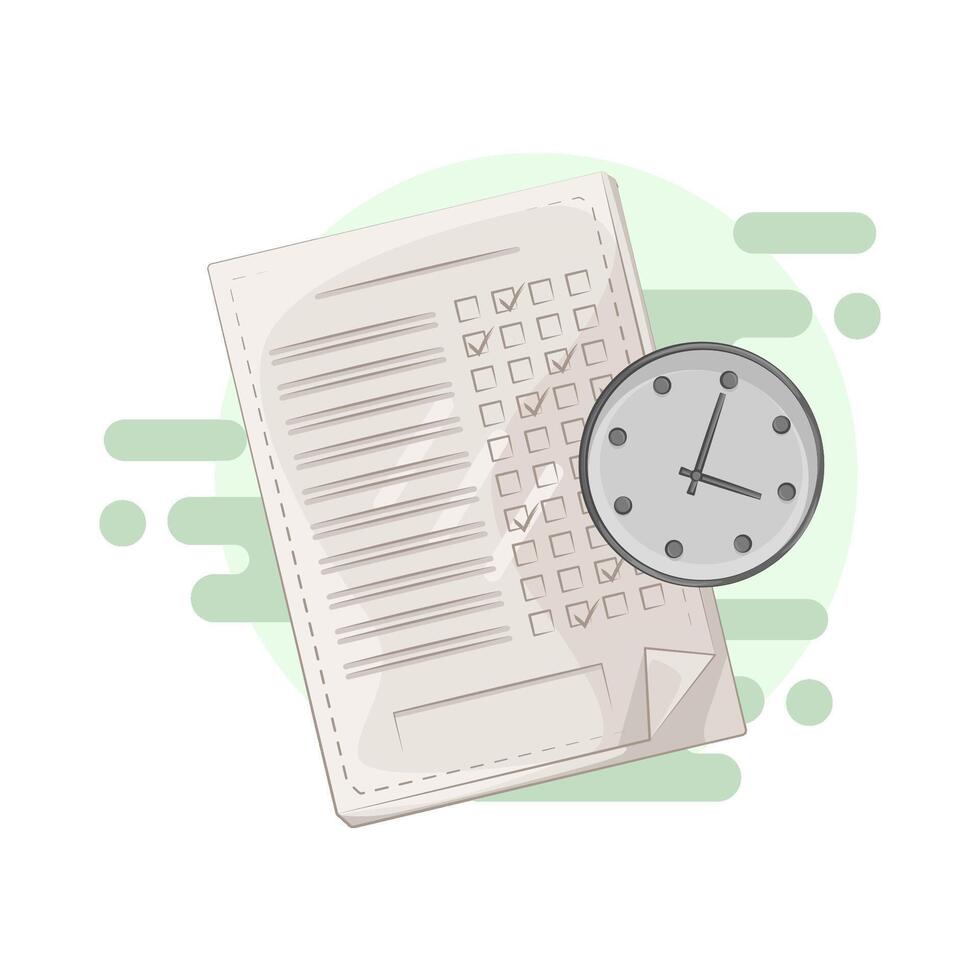 Checklist with Completed Task Box vector