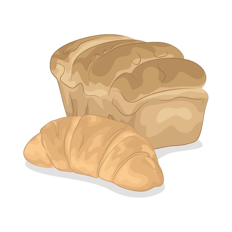 Two Breads Ready to Slice vector