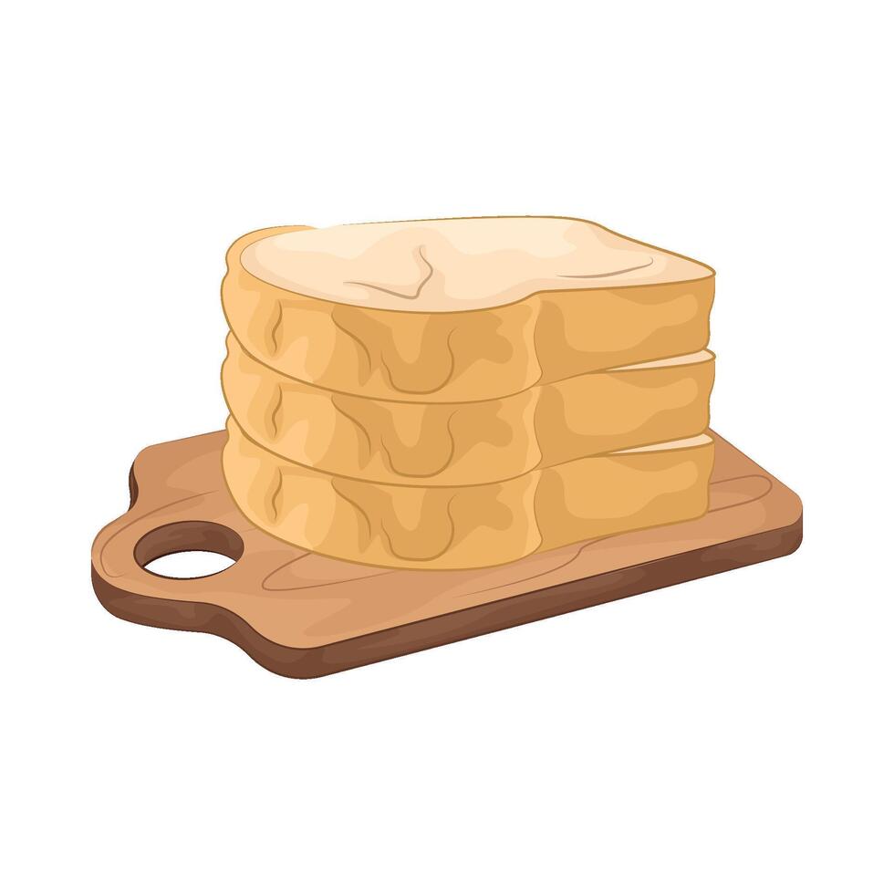 Bread Slices on Chopping vector