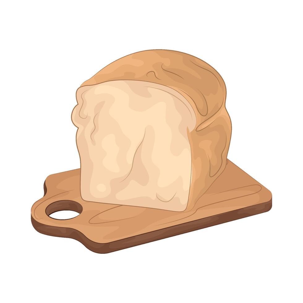 bread without filling on a cutting board vector