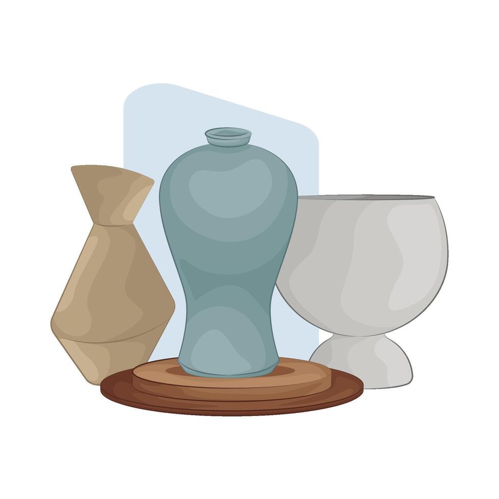 Refined Elegant Flower Vase vector