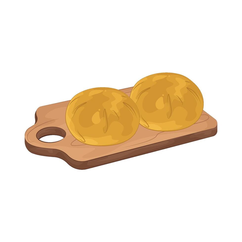 Bread on Cutting Board vector