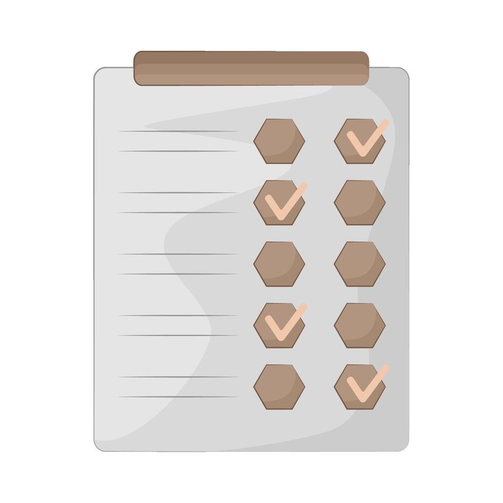 Task Checked on Daily Planner vector