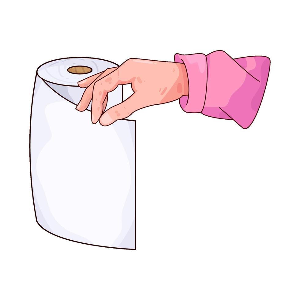 Hands Using Tissue Effectively vector