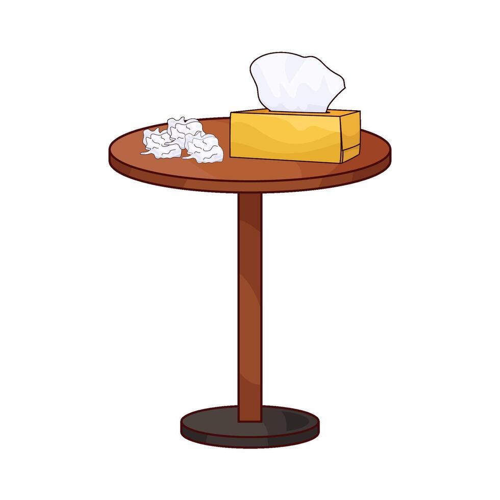 Tissue Scattered on Table vector