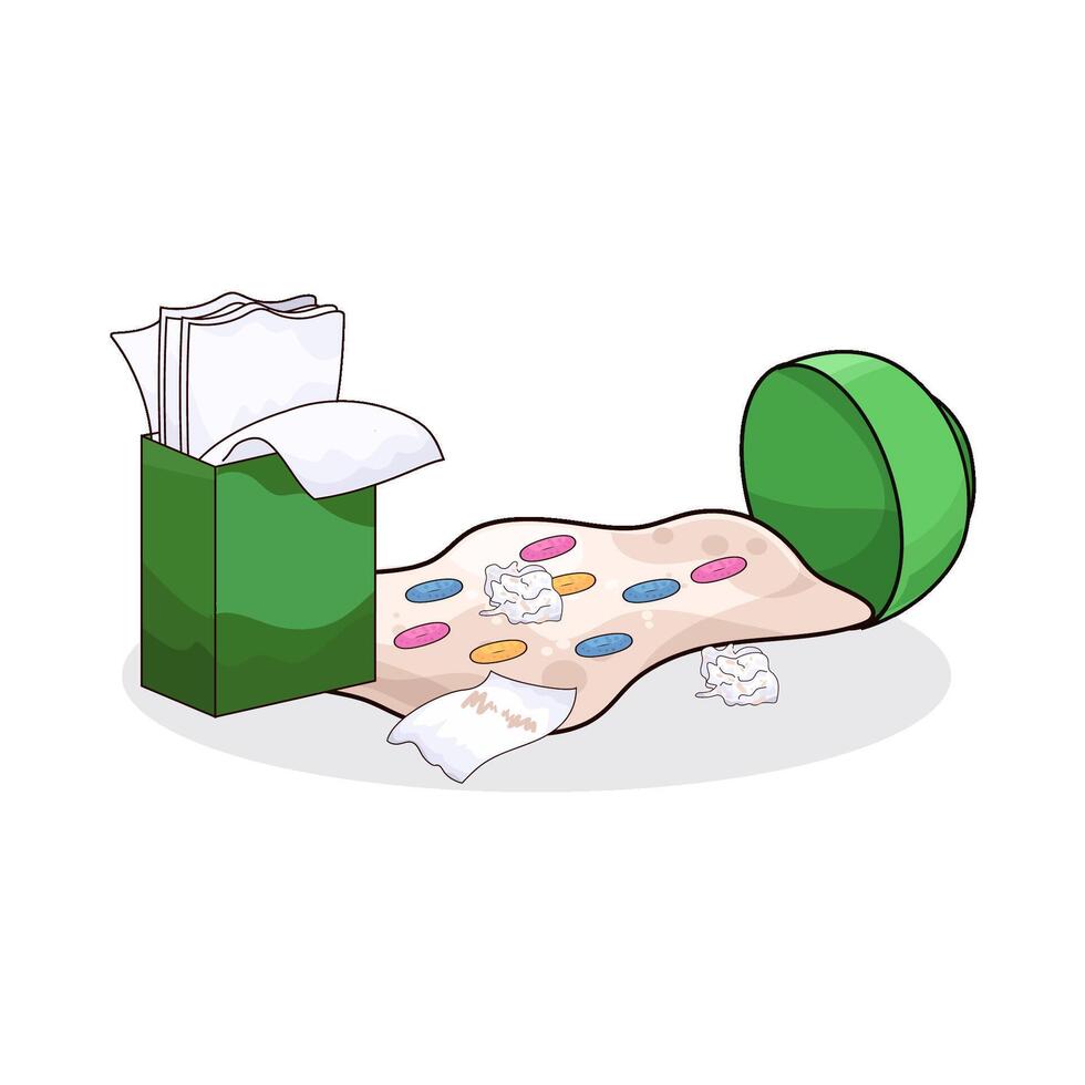 Floor Messy with Tissue vector