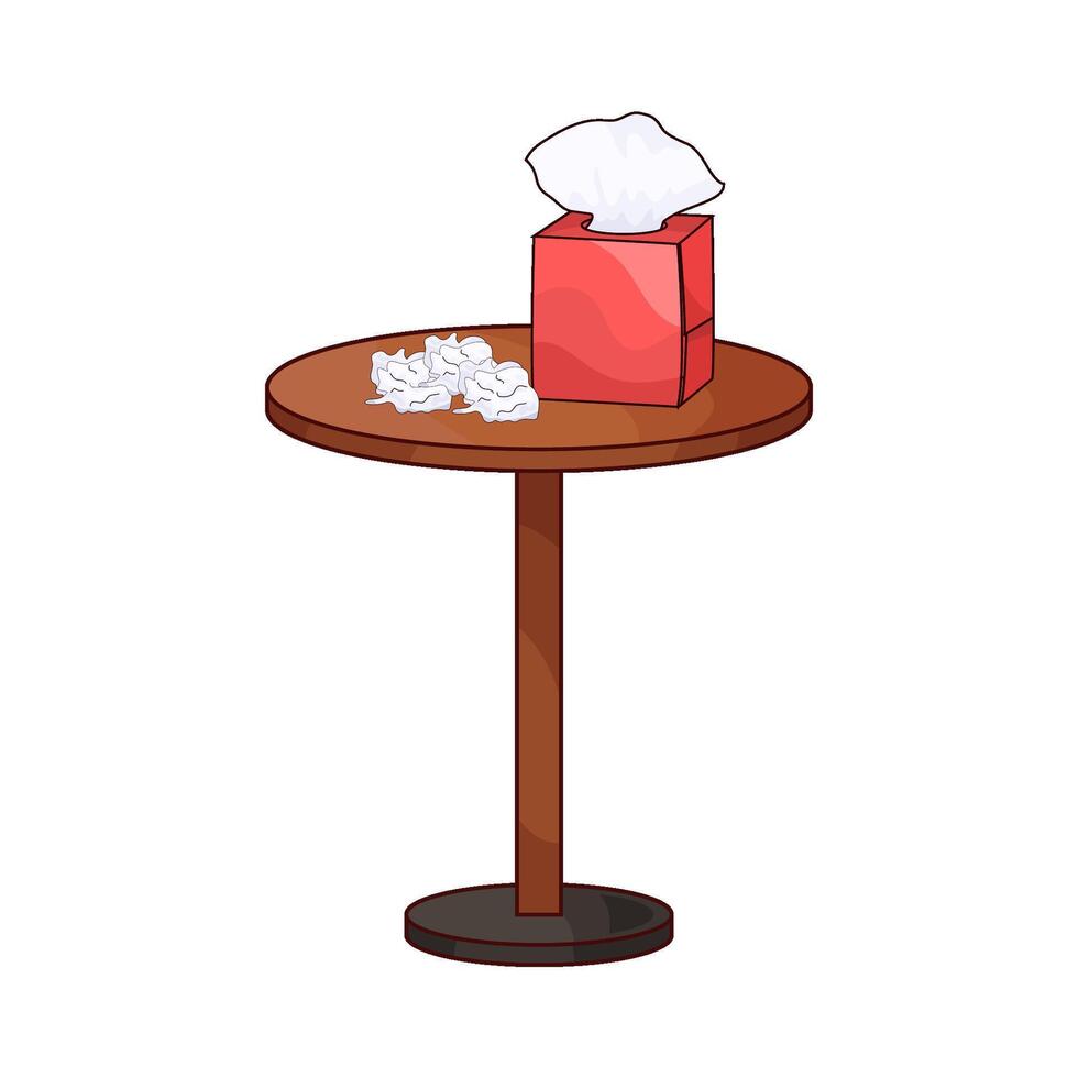 Tissue Scattered on Table illustration vector
