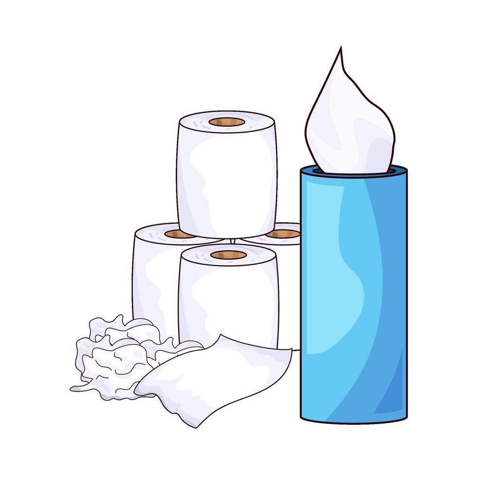 Roll Tissue Neatly vector