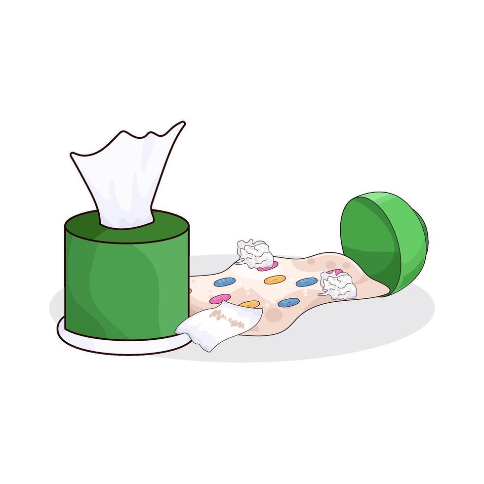 Tissue Scattered on the Floor vector
