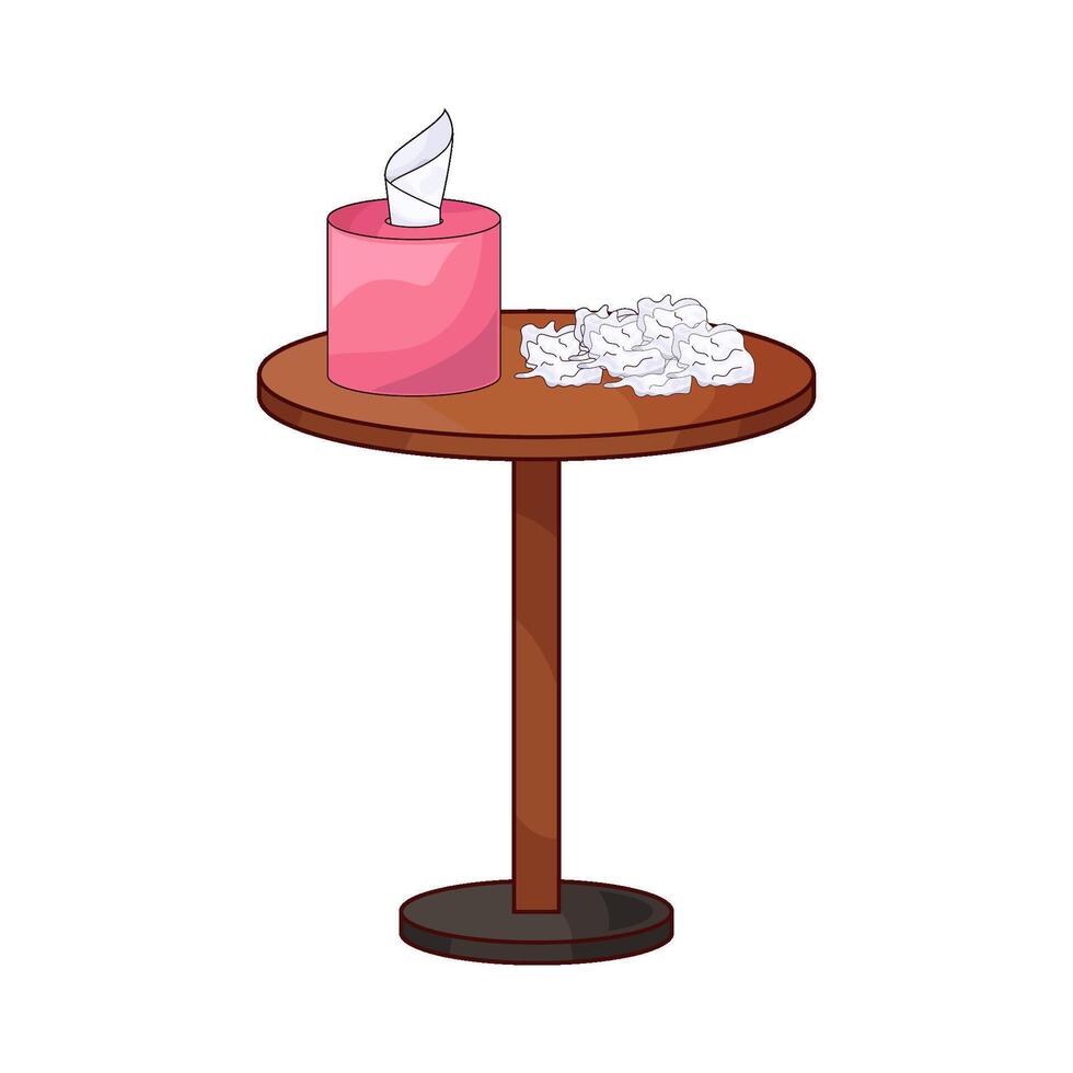 Tissues Spread Across Table illustration vector