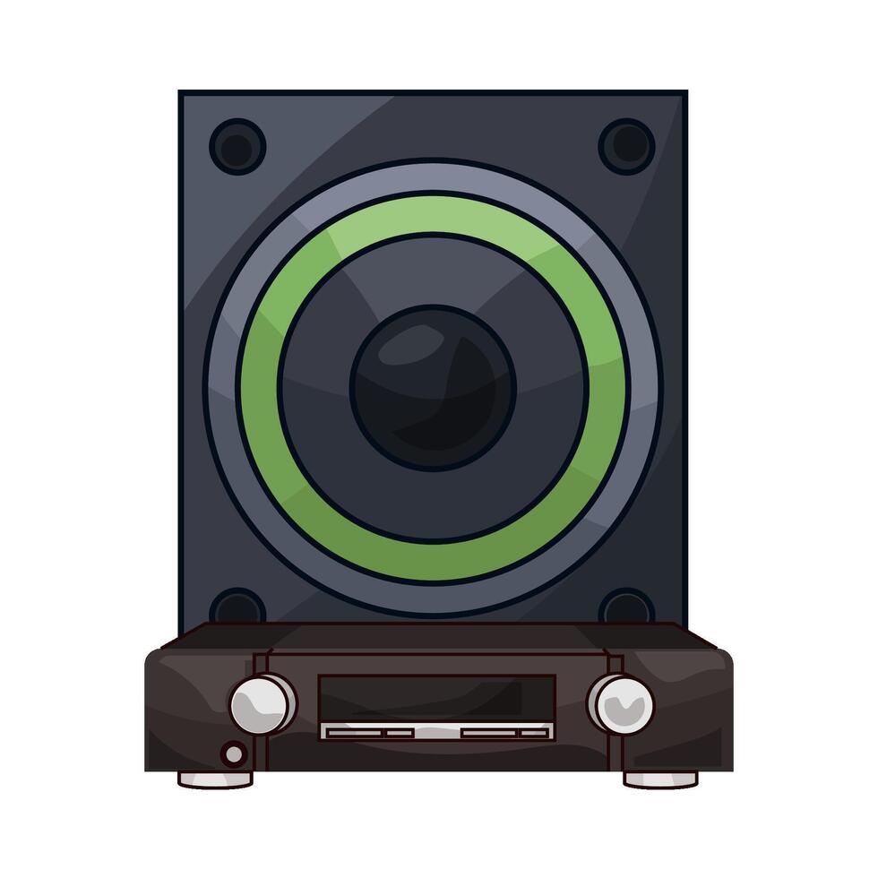 Speaker And DVD System vector