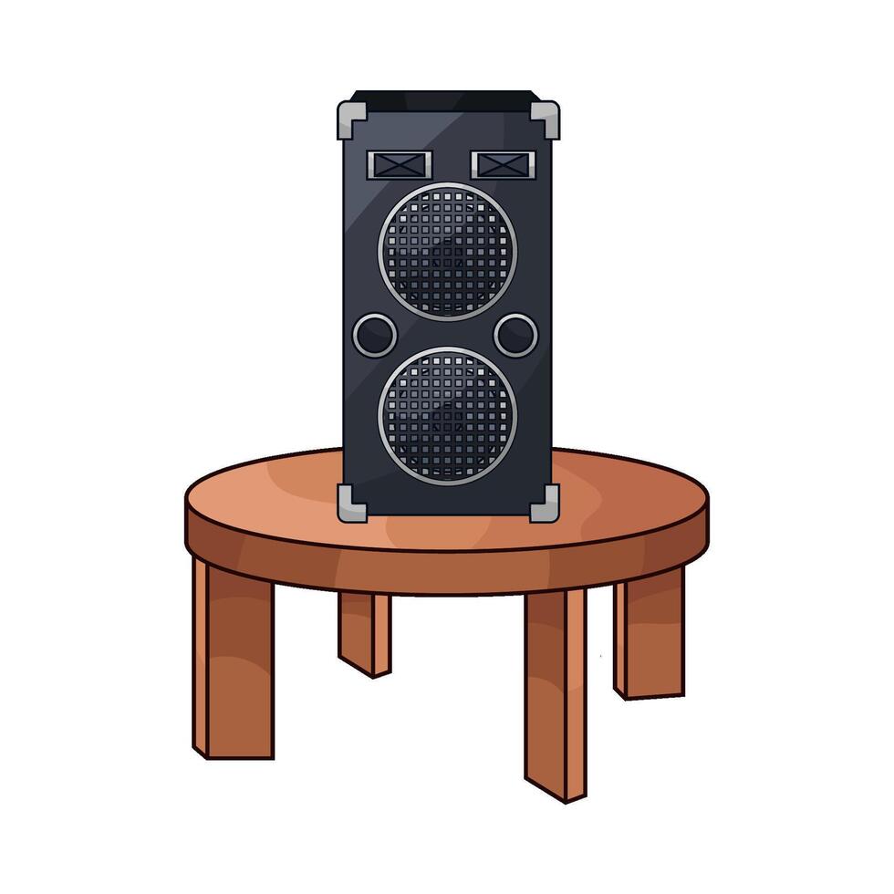 Speaker Located on the Table vector