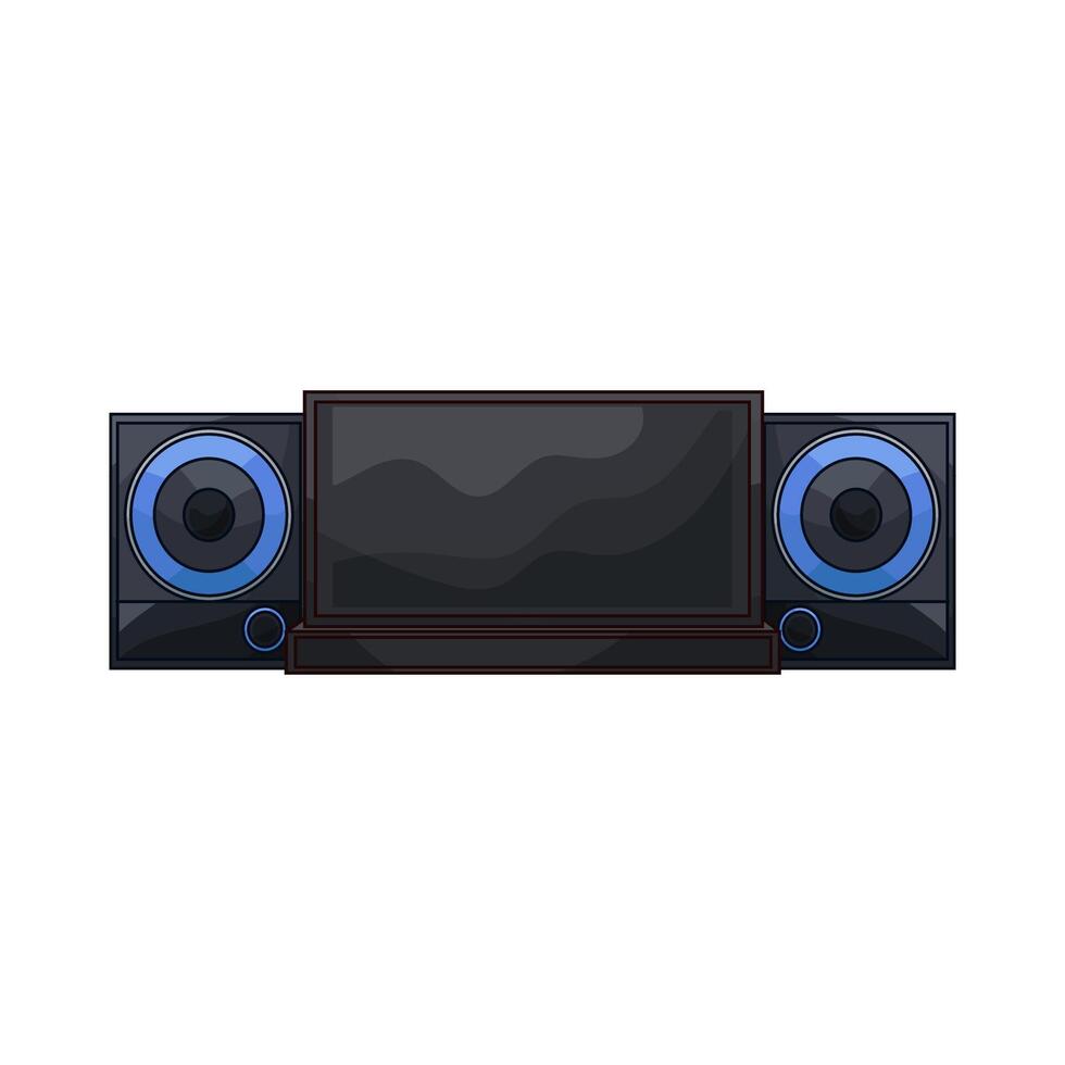 Luxurious Glossy Black Speaker vector