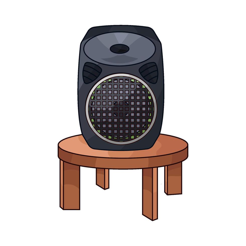 Black Speaker on Table vector