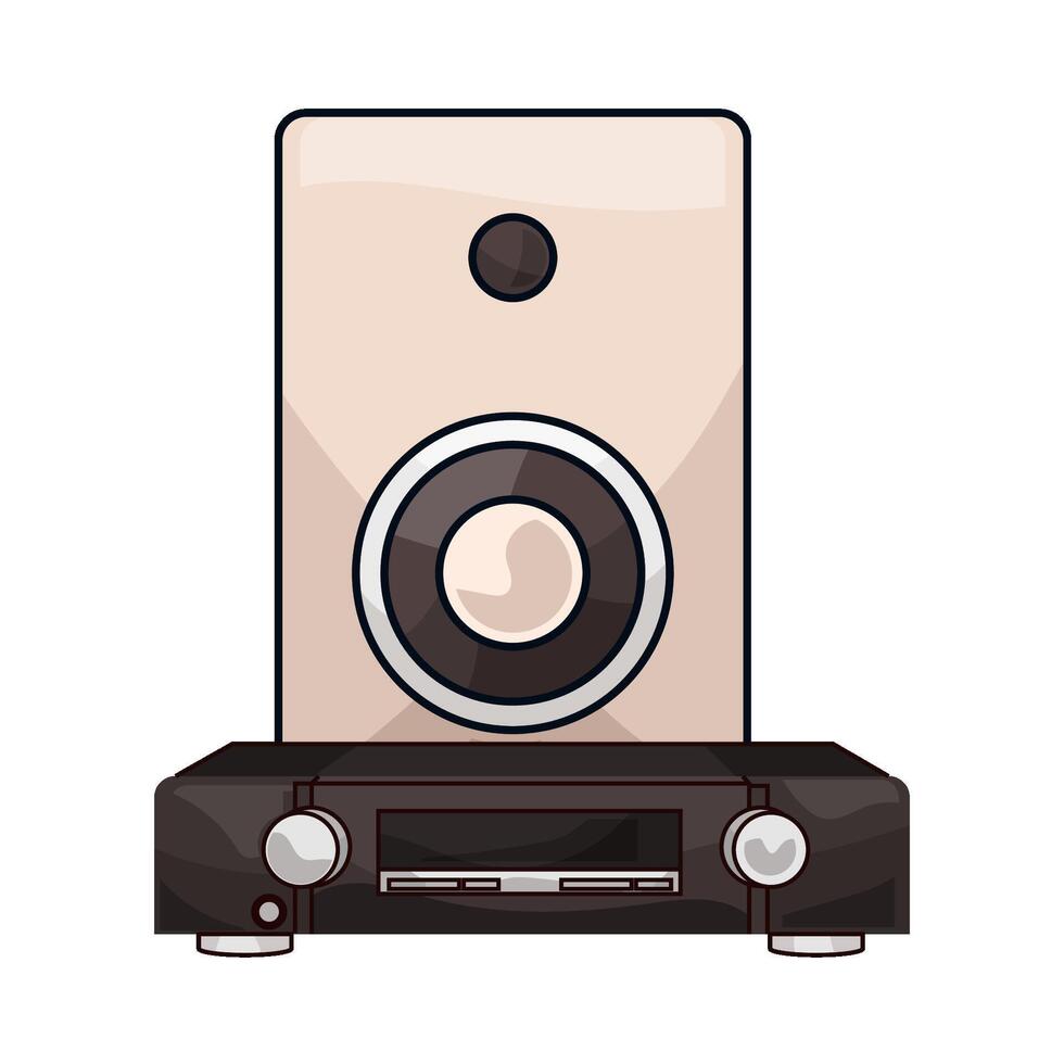 Modern Portable Speaker Style vector