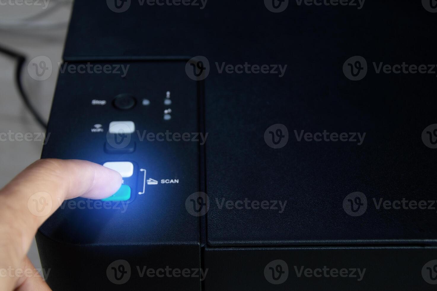 Concept of using printers, photocopying and copying documents with a scanner photo