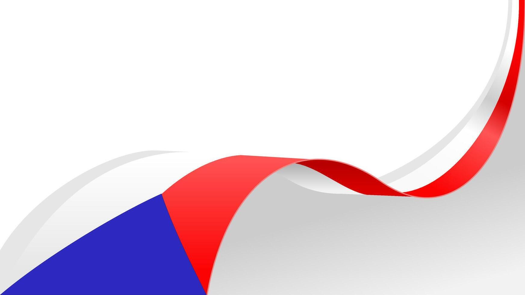 Waving flag of Czech Republic frame background, with copy space for text vector