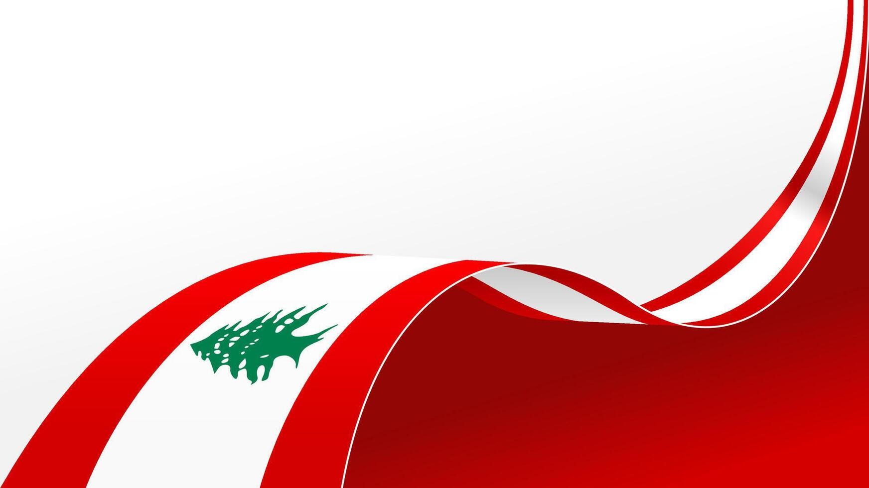 waving lebanon flag background with copy space for text. lebanon national day vector