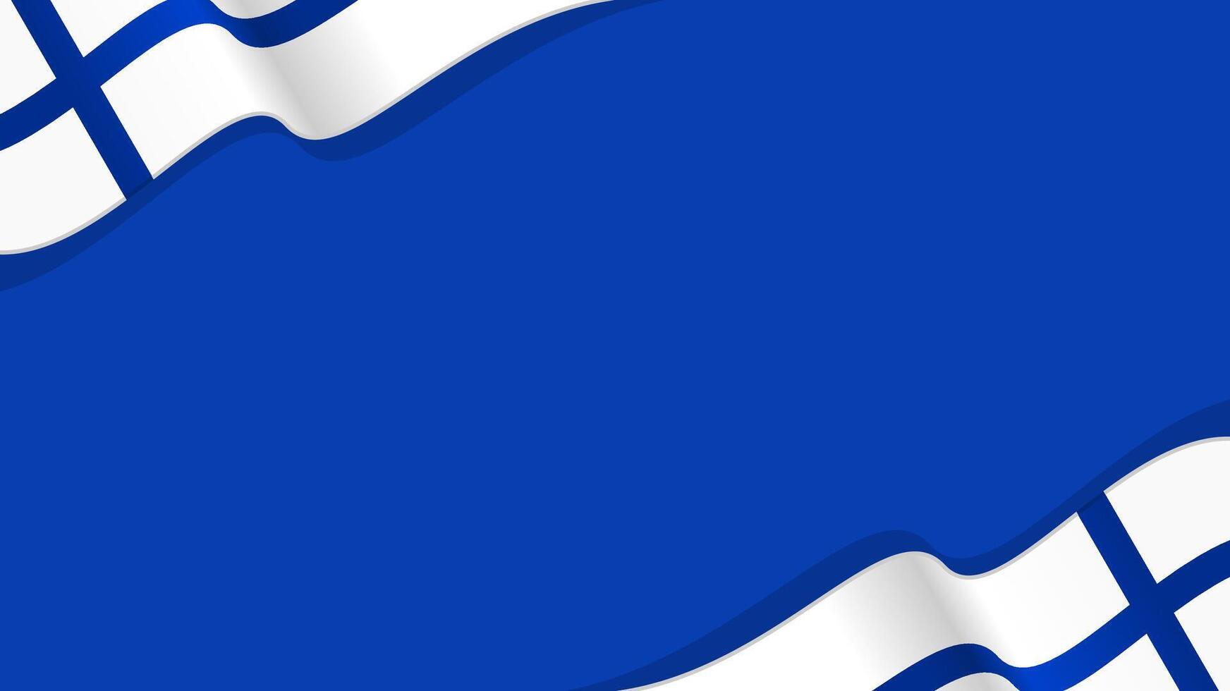 wavy finland flag frame background with copy space for text. finland national day vector