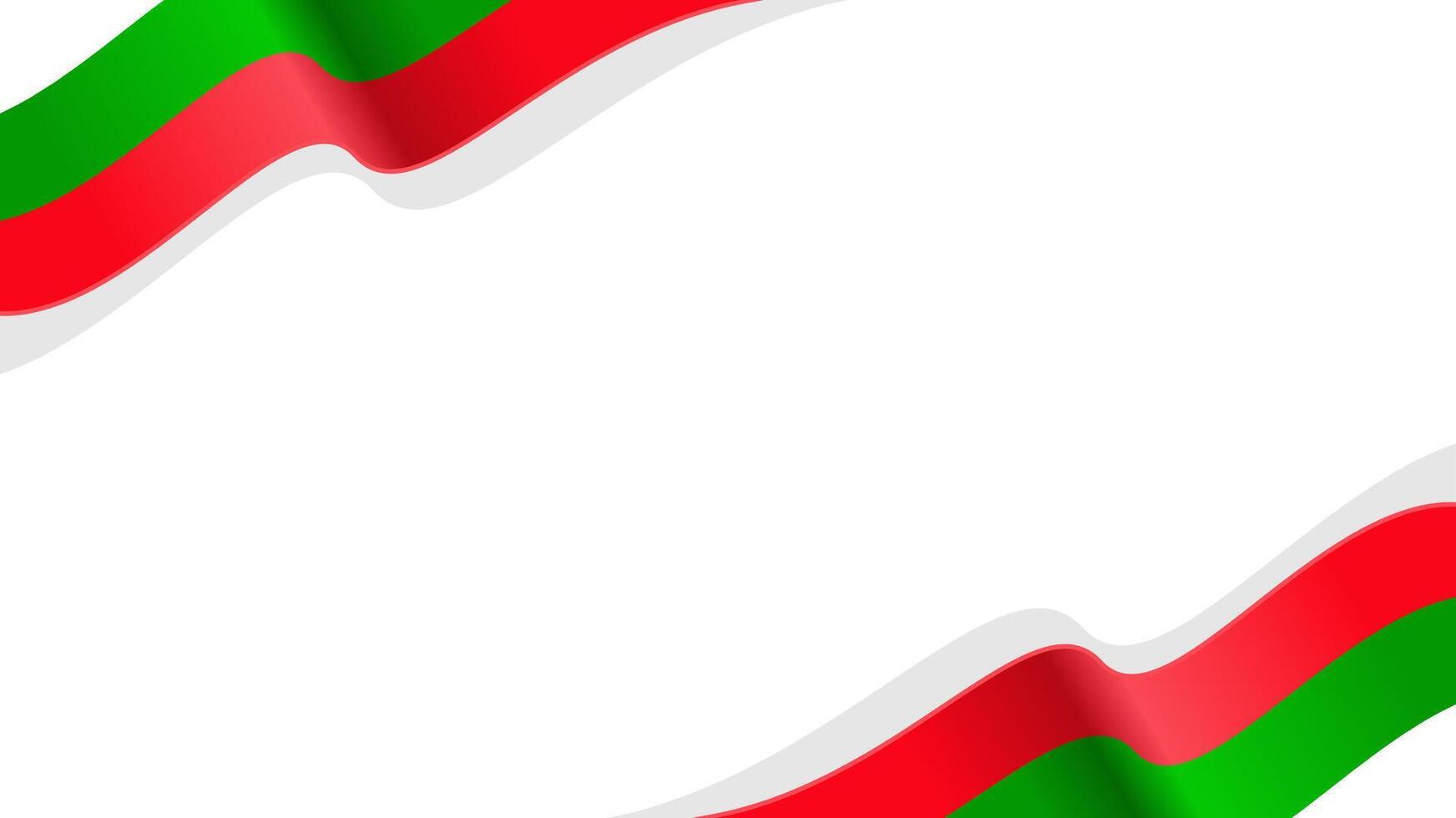 wavy bulgaria flag frame background with copy space for text. bulgaria national day vector