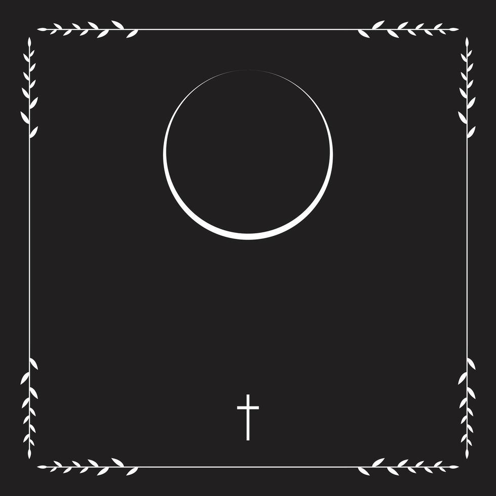 Funeral card. Empty card. Digital Funeral Announcement Invitation Template in Illustrator vector
