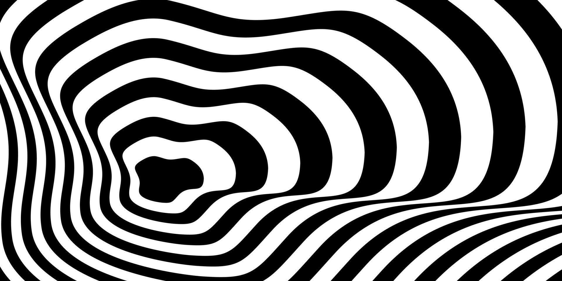 abstract fingerprint pattern black and white background, wavy design. vector