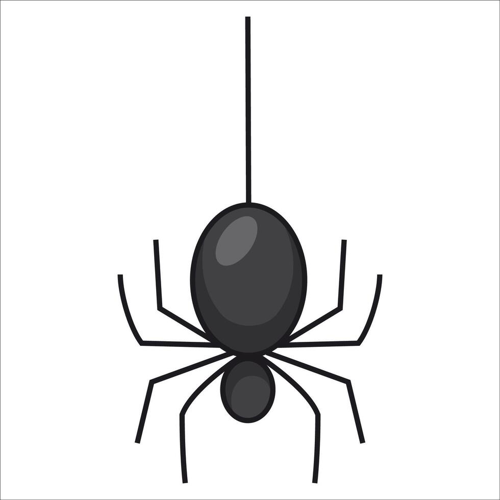 Cartoon spider isolated on white background vector