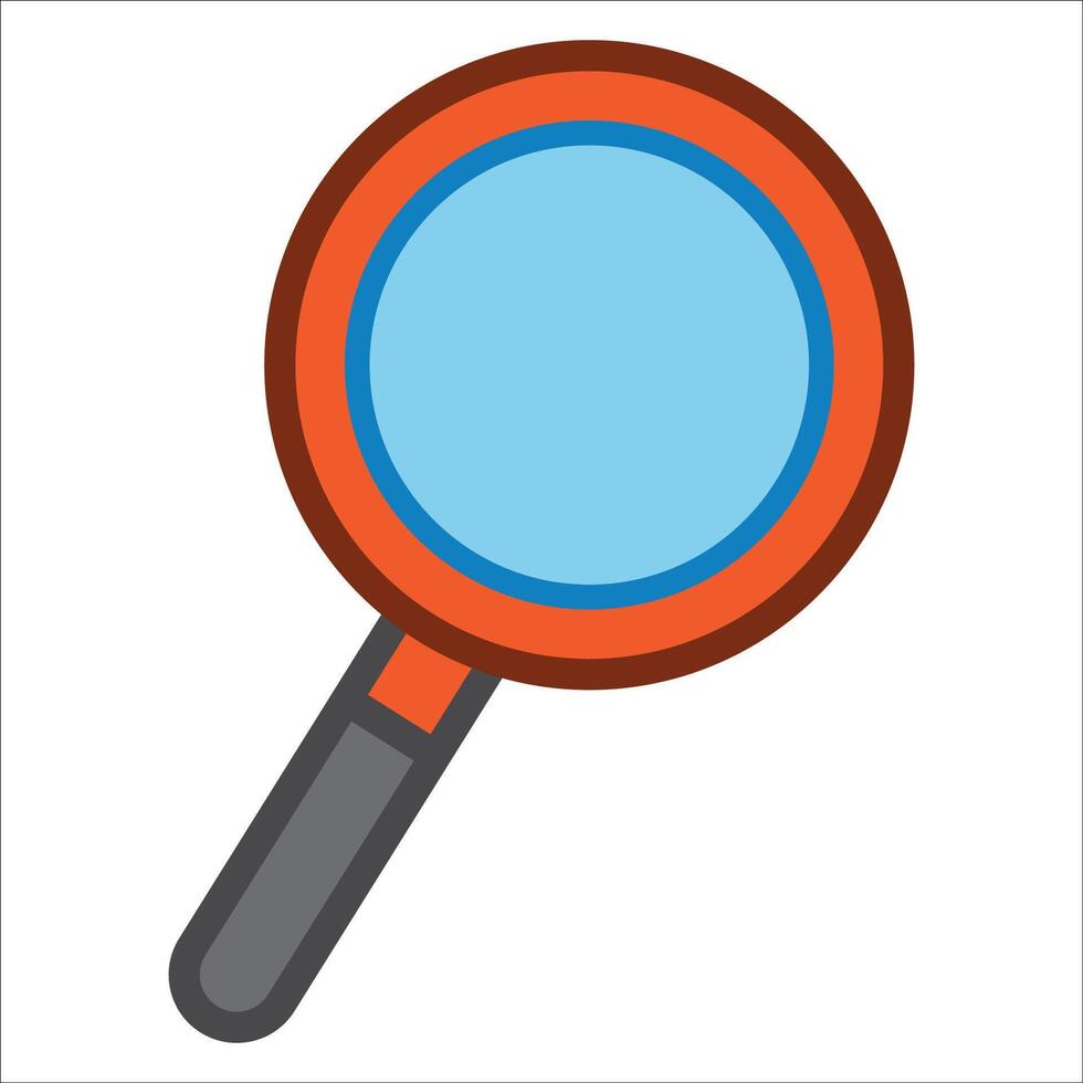 Magnifying glass isolated on white background vector