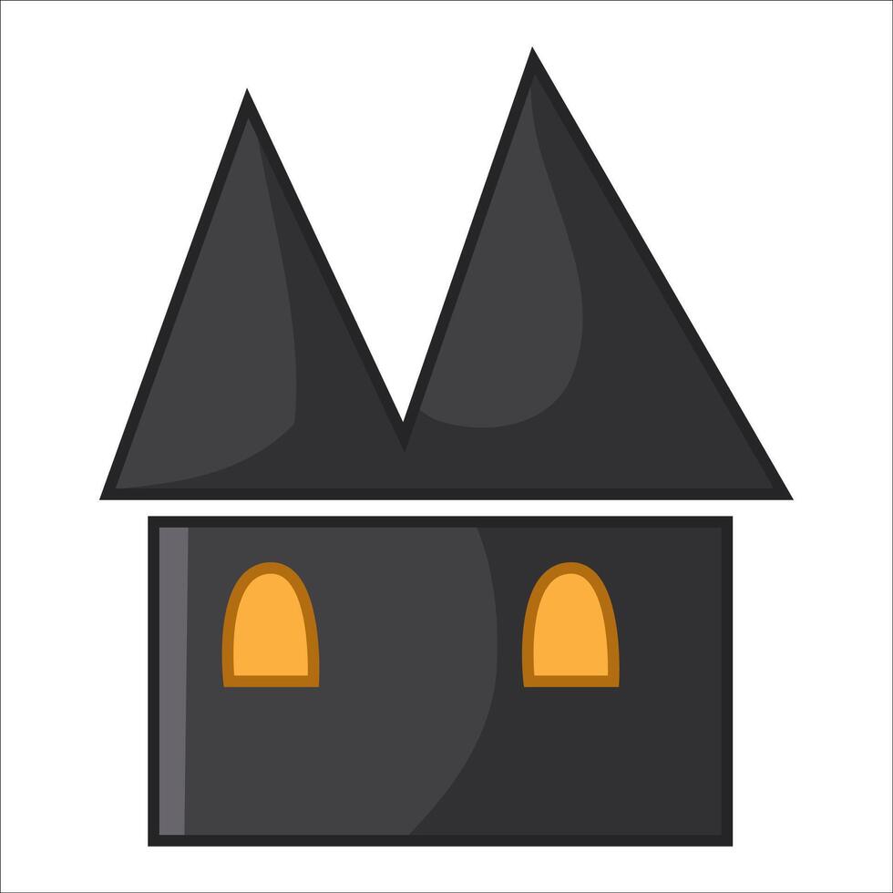 Haunted house isolated on white background vector